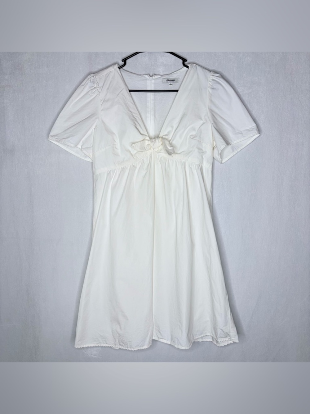 Madewell White Tie Front Mini Dress - Picture 4 of 9